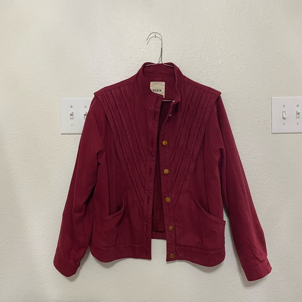 Sezane Anila burgundy jacket
